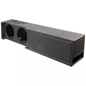 DUAL 10" PORTED UNDERSEAT DOWNFIRE ENCLOSURE for 2019-2025 DODGE RAM CREW CAB - Picture 1 of 3