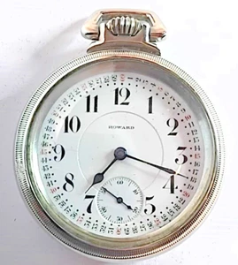 ⭐R/R GRADE,NICKEL S/CASE HOWARD, SERIES 5, 16s, 19Js OPEN FACE POCKET WATCH,FWO⭐ - Picture 1 of 17