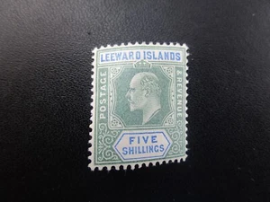 Leeward Islands 5/- SG27 Nice Mint-£65.00 in 2022-Post UK-Read all Below. Lot 7 - Picture 1 of 2