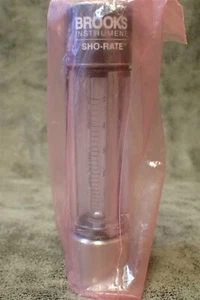 1250A BROOKS ShoRate Low Flow glass Tube Flowmeter 1/8-1/4” NPT SS Locknuts G192 - Picture 1 of 7
