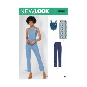 New Look Sewing Pattern N6627 Misses' Close Fitting Top, Skirt, Trousers - Picture 1 of 2