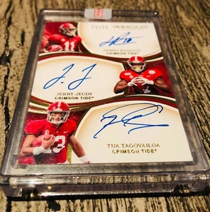 Tua Tagovailoa Jerry Jeudy Henry Ruggs 2020 Panini Immaculate Auto Card #21/25 - Picture 1 of 3