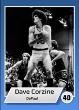 Custom Novelty Basketball Card Dave Corzine DePaul Blank Back