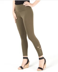 INC International Concepts Women's Lattice Ankle Shaping Leggings sz M Medium - Picture 1 of 2
