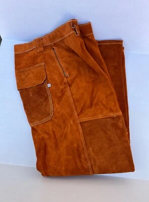 Pantalones de soldadura de cuero Onetian para hombre, pantalones de seguridad para motosierra, para soldadores 3XL Foto 1 de 4