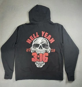 Stone Cold Steve Austin Hoodie jacket zip-up SCSA Hell Yeah Skull WWE Wrestling  - Picture 1 of 13