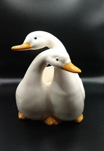 "Plantadora vintage Takahashi JAPÓN porcelana cerámica pato cisne gansos/ganso 6""" - Imagen 1 de 10