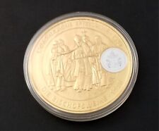 Vatican 2005(1980) Italy Gold Tone Coin Token In Capsule With Hologram 50mm Dia.