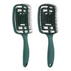 Square Detangling Curved Vented Hair Brush for Men and Women Long Thick Thin