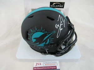 Zach Thomas Miami Dolphins Signed Autograph Mini Helmet JSA Eclipse - Picture 1 of 3