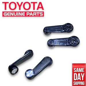 81 - 87 TOYOTA LAND CRUISER FJ60 BJ60 FRONT DOOR WINDOW CRANK HANDLE SET OEM NEW - Picture 1 of 9