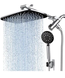 Veken 11.8 Inch Rectangle High Pressure Rain Shower Head Combo with Extension... - Picture 1 of 9