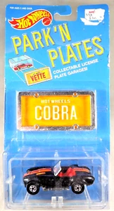 1988 Hot Wheels Park 'N Plates CLASSIC COBRA Black w-BW Spokes w-Display Case - Picture 1 of 6