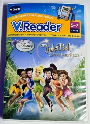 Vtech V Reader TinkerBell Great Fairy Rescue New Sealed  5-7 years Disney - Image 1 of 4