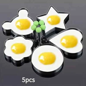 5x Spiegeleiform Edelstahl Spiegeleier Ring Anti Haft Eier Form Ei Pfannenring - Bild 1 von 5