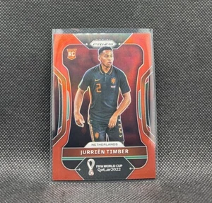 Jurrien Timber 256/399 Red Rookie Prizm Fifa Road To World Cup Qatar 2022 #156 - Picture 1 of 3
