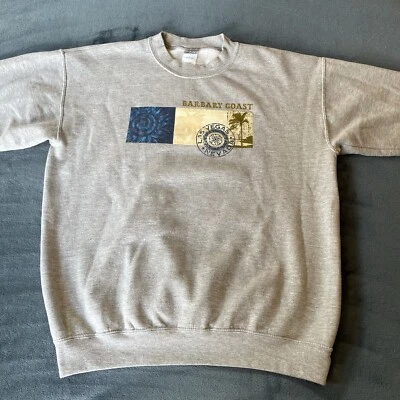 Barbary Coast Лас-Вегас длинным рукавом серый пуловер логотип толстовка большой - Изображение 1 из 4