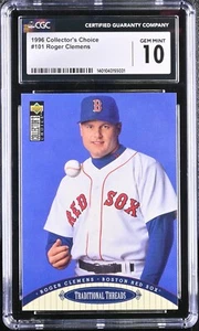1996 Collector's Choice Traditional Threads #101 Roger Clemens CGC 10 Gem Mint! - Picture 1 of 2