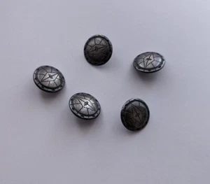 WRANGLER Vintage Western Cowboy Shirt Shank Metal Button Set 5pcs x 15mm - Picture 1 of 7
