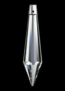 20-63mm Asfour 30% Lead Crystal Clear Icicle U-Drop Chandelier Prisms  - Picture 1 of 4