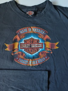 VINTAGE HARLEY DAVIDSON BRUNSWICK AUSTRALIA T-SHIRT XL SCHWARZ LIZENZIERT 2-SEITIG - Bild 1 von 7