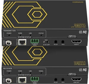 Extensor HDMI a través de Ethernet 4k 60HZ sin comprimir 18G/BPS a través de un solo Cat5/6 40 m - Imagen 1 de 8