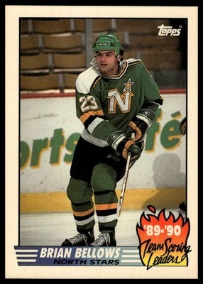 1990-91 Topps #15 Brian Bellows Team Scoring Leaders - Image 1 of 2