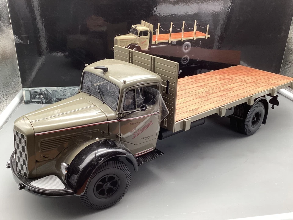 LKW Modell 1:18 Minichamps Mercedes Benz L 6600 Stake Truck 1950 mit OVP - Bild 1 von 4