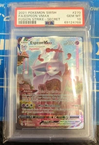 FLASH AUCTION Espeon VMAX (Alternate Art Secret) 270/264 Fusion Strike Holo - Picture 1 of 2