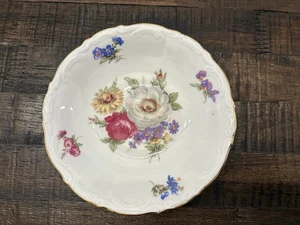 Mitterteich Bavaria Meissen Floral Dessert Plate Gold Trim Germany - Picture 1 of 5