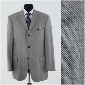 Mens Summer Wool Linen Blazer 42R UK Size STRELLSON Grey Sport Coat Jacket - Picture 1 of 14