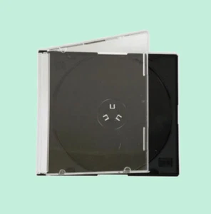 50 schmale 5,2 mm Jewel Cases verschiedene Farben einzelne CD DVD Disc Aufbewahrungsbox - Bild 1 von 2