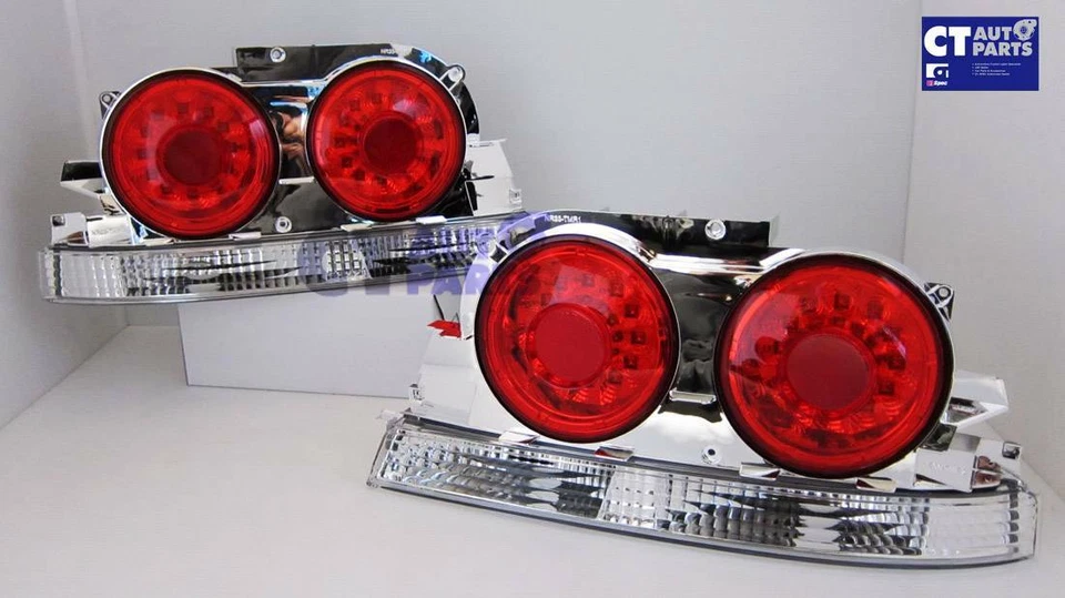 Clear Red LED Tail Lights for 95-98 Nissan Skyline R33 GTR GTST RB26 taillights - image 1 of 4