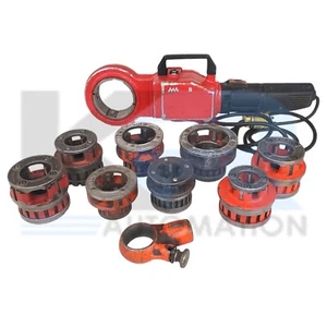 Portable Handheld Pipe Threader W/ Assorted Threader (3/4"-2") Die Head Alloys - Picture 1 of 14