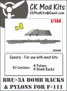 Bastidores y pilones para bombas F-111 a escala 1/144 - Imagen 1 de 3