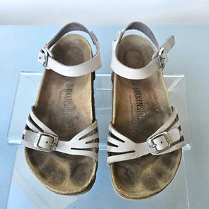 Sandales Birkenstock Bali taille L5 cuir gris bride cheville - Photo 1/7