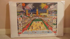 Olympics-CANVAS Print-"The Spirit...US Olympic Team"-Charles Fazzino-London-2012 - Picture 1 of 12