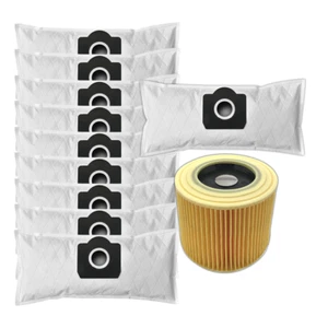 10x Staubsaugerbeutel für Kärcher MV3 WD3 6.414-552.0 6.414-772.0  + Filter - Bild 1 von 8