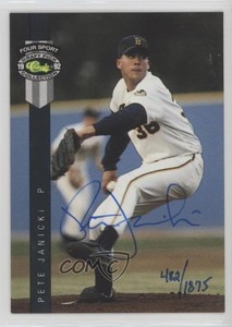 1992 Classic Four Sport Draft Pick Collection Numbered /1875 Pete Janicki Auto