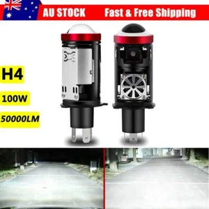 H4 9003 Mini Bi-LED Projector Lens 100W 50000LM Globe Headlight Hi/Lo Retrofit - Picture 1 of 12