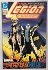 LEGION OF SUPER-HEROES #26 (1989) VF STICKER COPY DC
