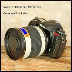 NIKON Digital SLR fit Bower 500mm F6.3 DX Manual Lens Sport Wildlife Astro - Picture 1 of 2