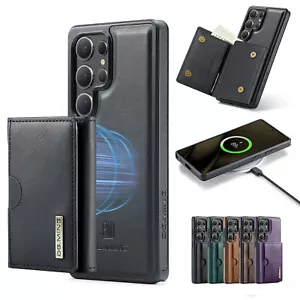 Magnetic Leather Card Wallet Phone Case For Samsung S25 S24 S23 S22 S21 Ultra - Picture 1 of 17