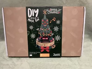 JAKI DIY Rotating Music Box Merry Christmas Tree Building Block Kit w/360 Pieces - Picture 1 of 20