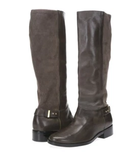 COLE HAAN Womens Taupe Leather Knee High Boots Sz 10 B NEW! 218443 - Picture 1 of 6