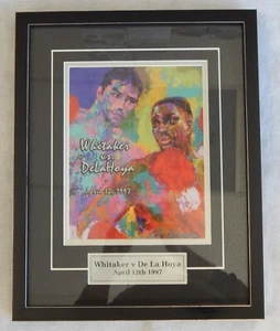 Oscar De La Hoya vs Pernell Whitaker 1997 programa de lucha - enmarcado 18x14,5 - Imagen 1 de 4