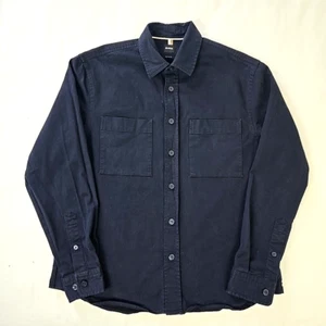 Hugo Boss Owen Navy Blau Arbeitshemd Overshirt Herren L Relaxed Fit Shacket - Bild 1 von 18