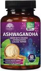 Organic Ashwagandha 1950mg w/ Black Pepper for High Absorption & Stress Support