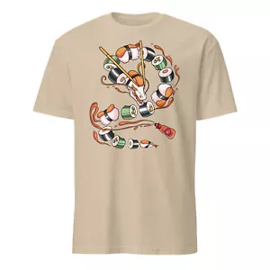 Sushi Drache Shirt Japanischer Drachenrolle lustig Sushi T-Shirt Gr. S-3XL Geschenk Tee - Bild 1 von 13