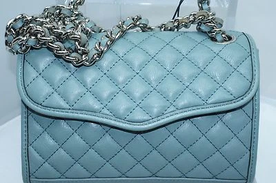 Nuevo Bolso Bandolera Rebecca Minkoff Para Mujer Mini Affair Acolchado Cuero Azul Foto 1 de 4